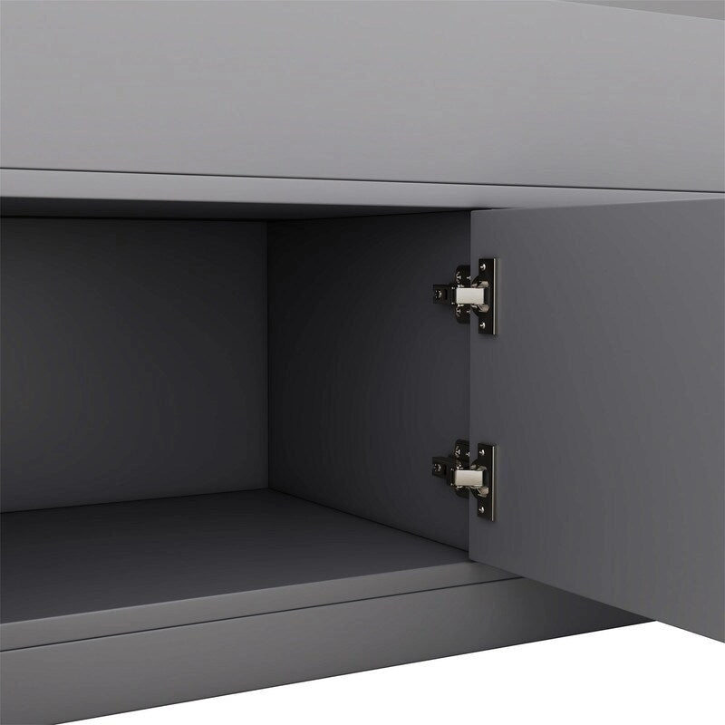Holzbett mit vier Schubladen und Kopfteil mit Bücherregal und Stauraum
