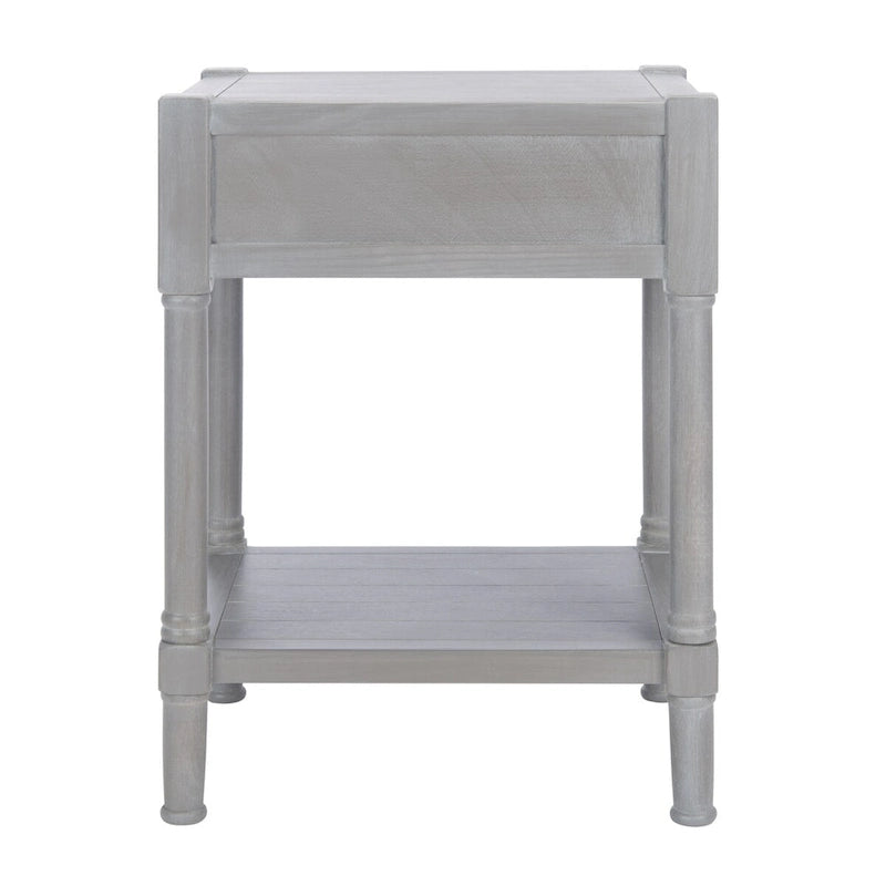 Mesa auxiliar decorativa clásica con estante con cajón de almacenamiento y patas torneadas