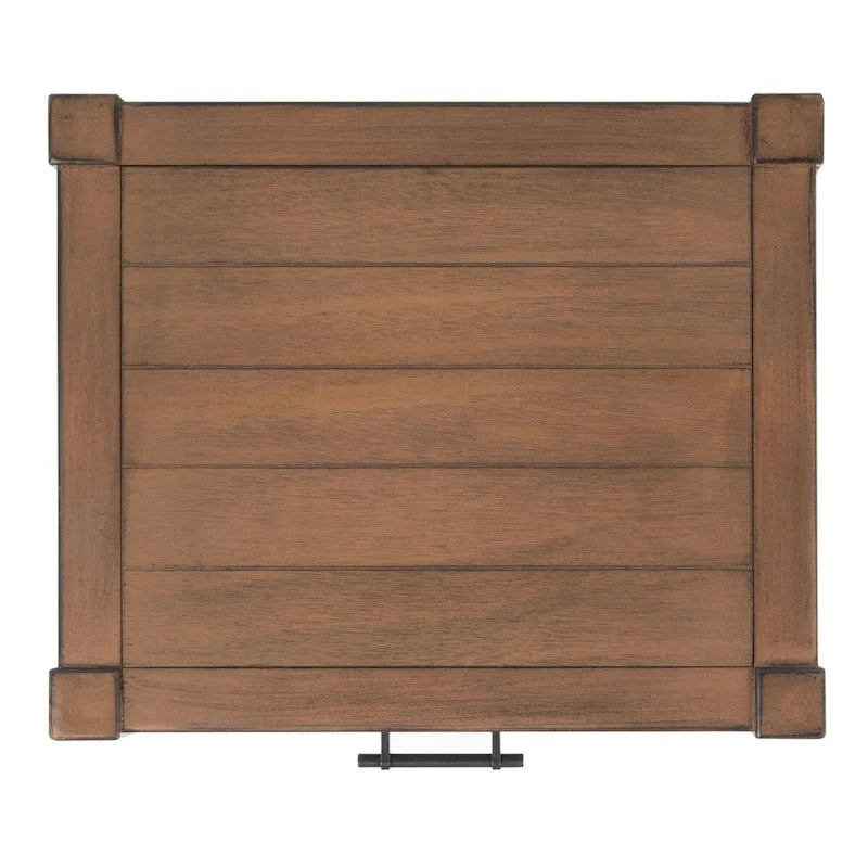Mesa auxiliar decorativa clásica con estante con cajón de almacenamiento y patas torneadas