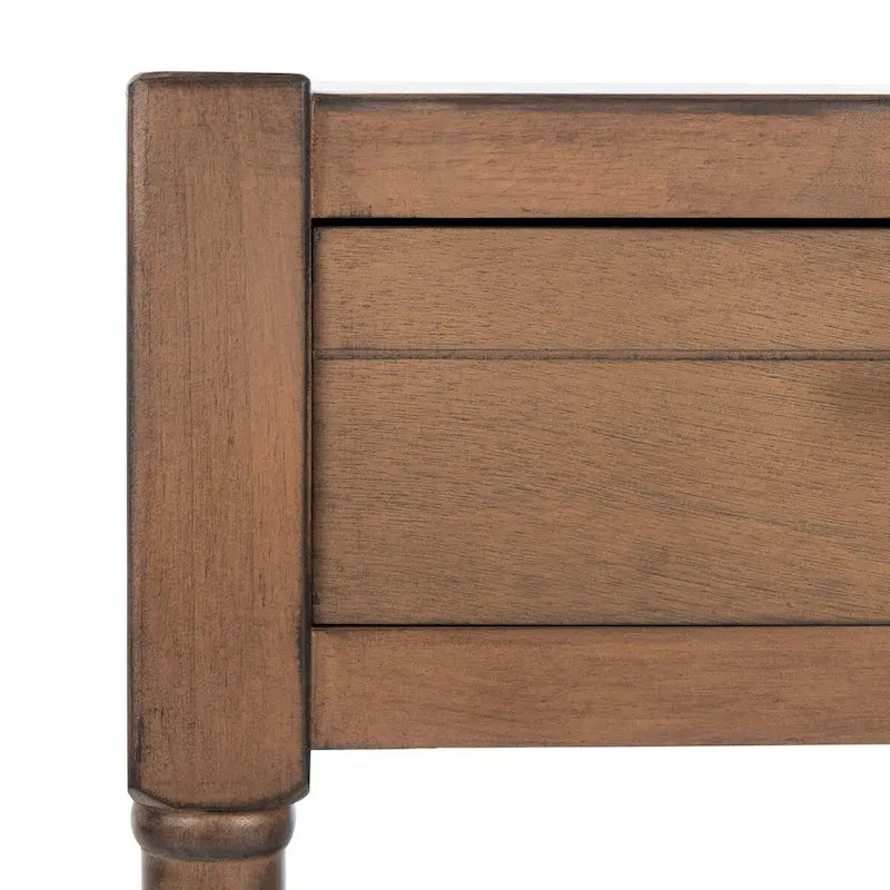 Mesa auxiliar decorativa clásica con estante con cajón de almacenamiento y patas torneadas