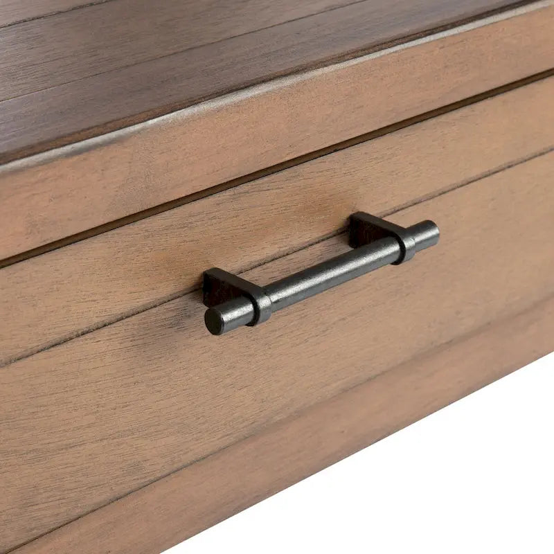 Mesa auxiliar decorativa clásica con estante con cajón de almacenamiento y patas torneadas