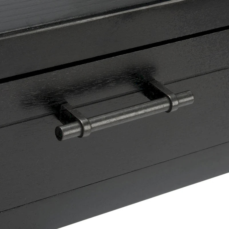Mesa auxiliar decorativa clásica con estante con cajón de almacenamiento y patas torneadas