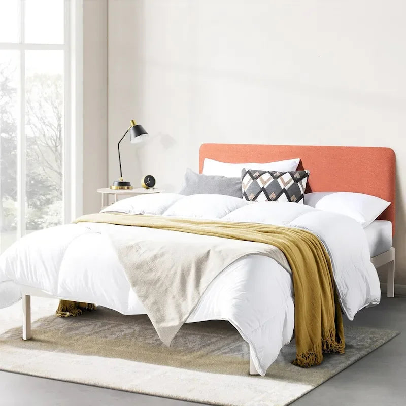 KERT Upholstered Metal Platform Bed By Crown Comfort