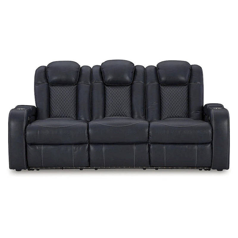 Modernes elektrisch verstellbares Relaxsofa aus Kunstleder mit Ladefunktion und Beleuchtung