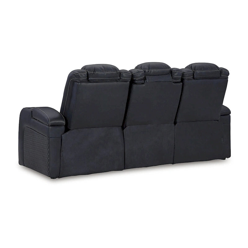 Modernes elektrisch verstellbares Relaxsofa aus Kunstleder mit Ladefunktion und Beleuchtung