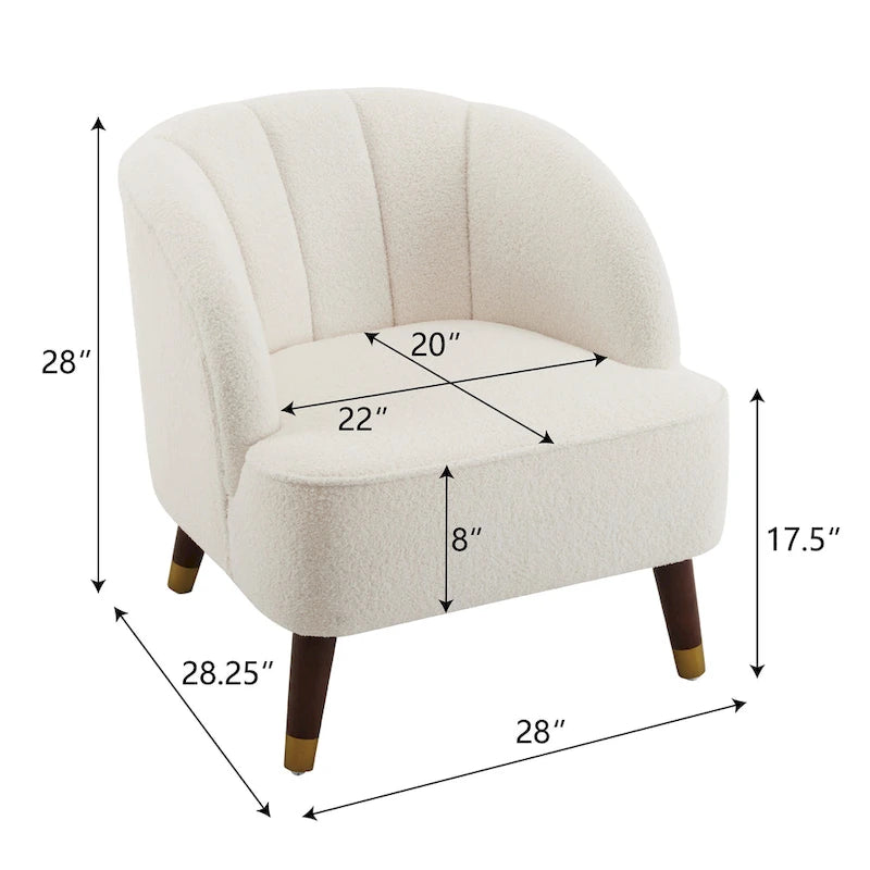 Fotel klubowy z tapicerowanym siedziskiem w stylu mid-century, kanałowym oparciem i rozchylonymi nogami